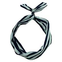 Flexi Hårbånd med ståltråd - sorte / hvide striber