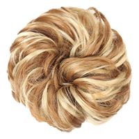 Messy Bun Hårelastik med krøllet kunstigt hår - 22H28A Honey Blond Mix