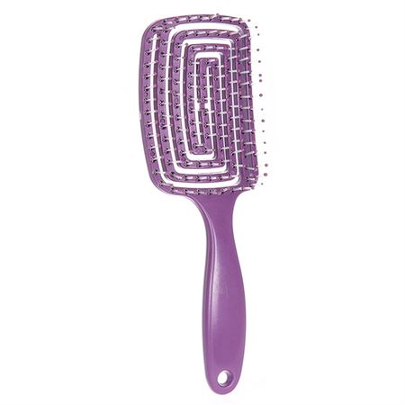 TBC Detangling Hårbørste - Wet & Dry Hollow Brush - Lilla