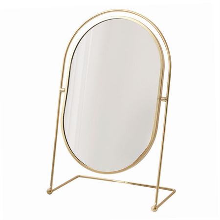 UNIQ Oval Lux Bord Spejl - Guld