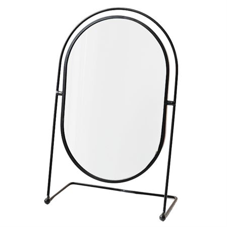 UNIQ Oval Lux Bord Spejl - Sort 