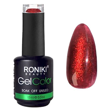 RONIKI Fantasy Sprite Cat Eye Gel Neglelak Scarlet Red (12)