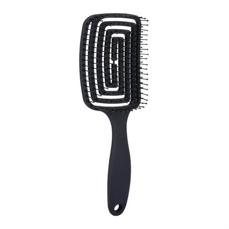 TBC Detangling Hårbørste - Wet & Dry Hollow Brush - Sort