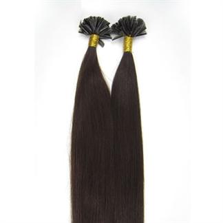 Image of 50 cm Hot Fusion Hair extensions 1B# Sortbrun